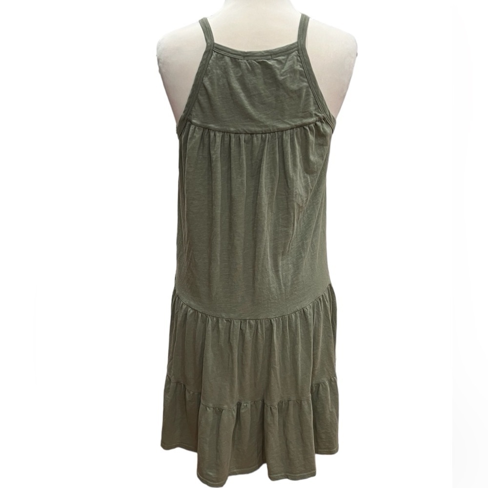 Sundry Tiered Mini Dress in Sage - Size 3 - Picture 5 of 7